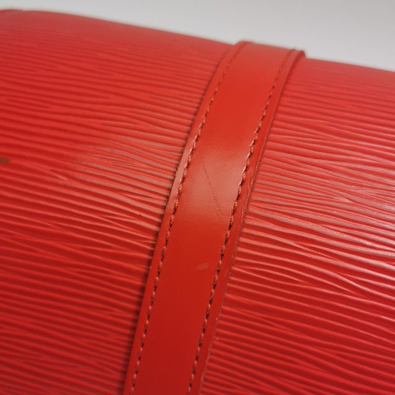 Louis Vuitton (LV) Jasmine牛皮純色水波紋雙向拉鍊中古波士頓包單肩包-15