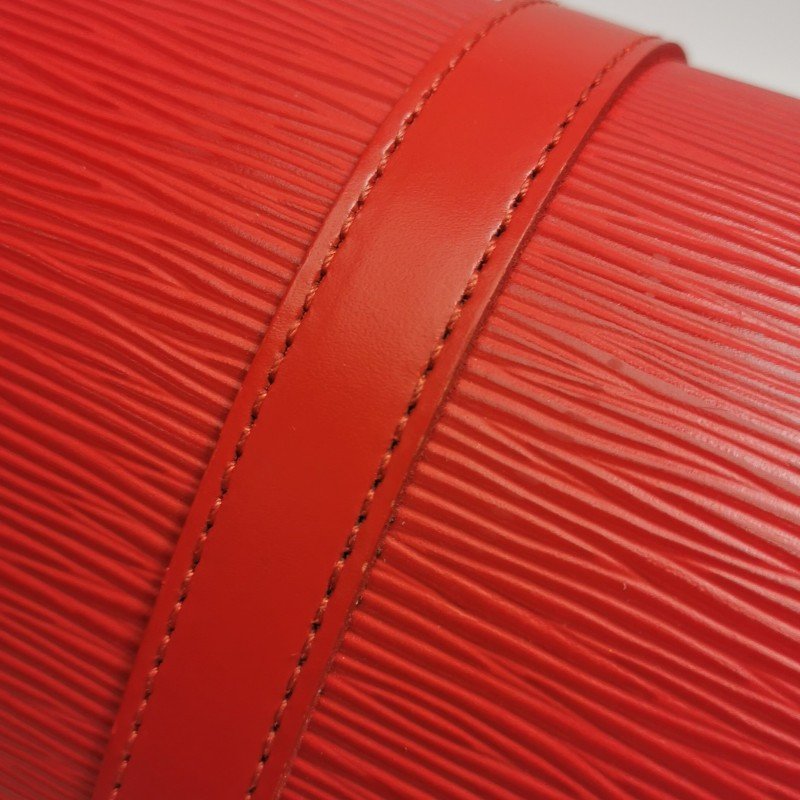 Louis Vuitton (LV) Jasmine牛皮純色水波紋雙向拉鍊中古波士頓包單肩包-16