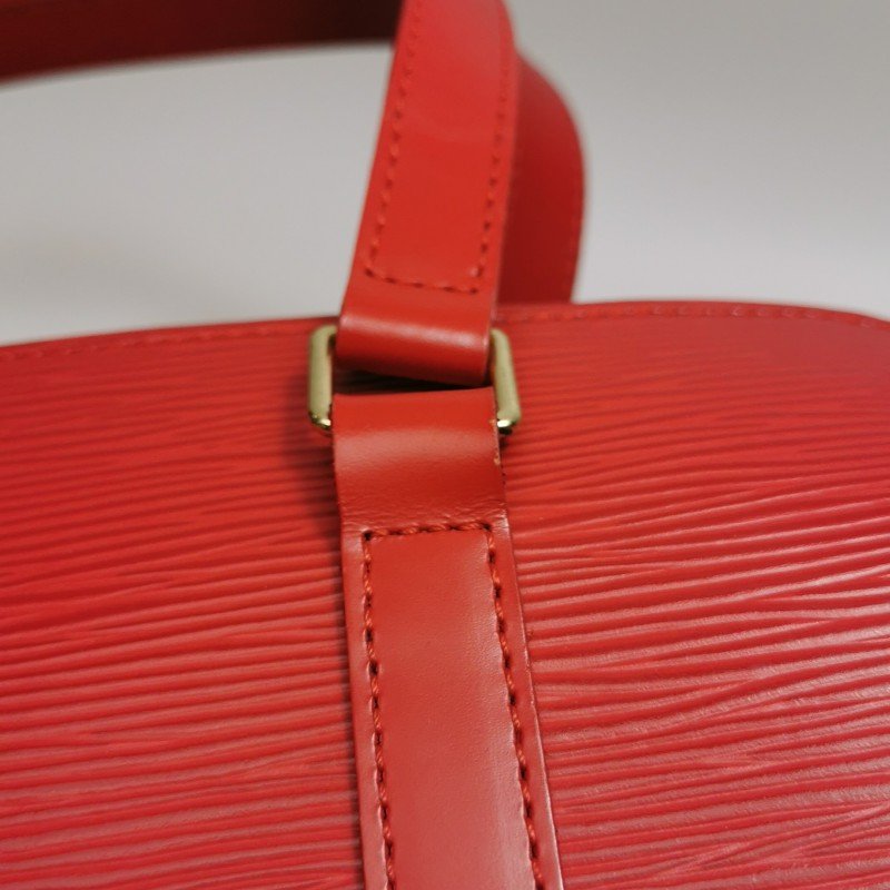 Louis Vuitton (LV) Jasmine牛皮純色水波紋雙向拉鍊中古波士頓包單肩包-18