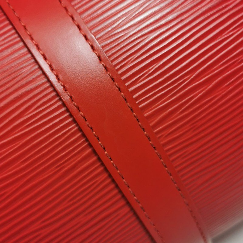 Louis Vuitton (LV) Jasmine牛皮純色水波紋雙向拉鍊中古波士頓包單肩包-20