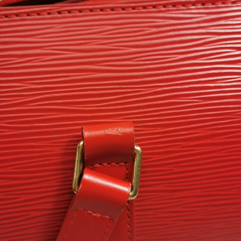 Louis Vuitton (LV) Jasmine牛皮純色水波紋雙向拉鍊中古波士頓包單肩包-23