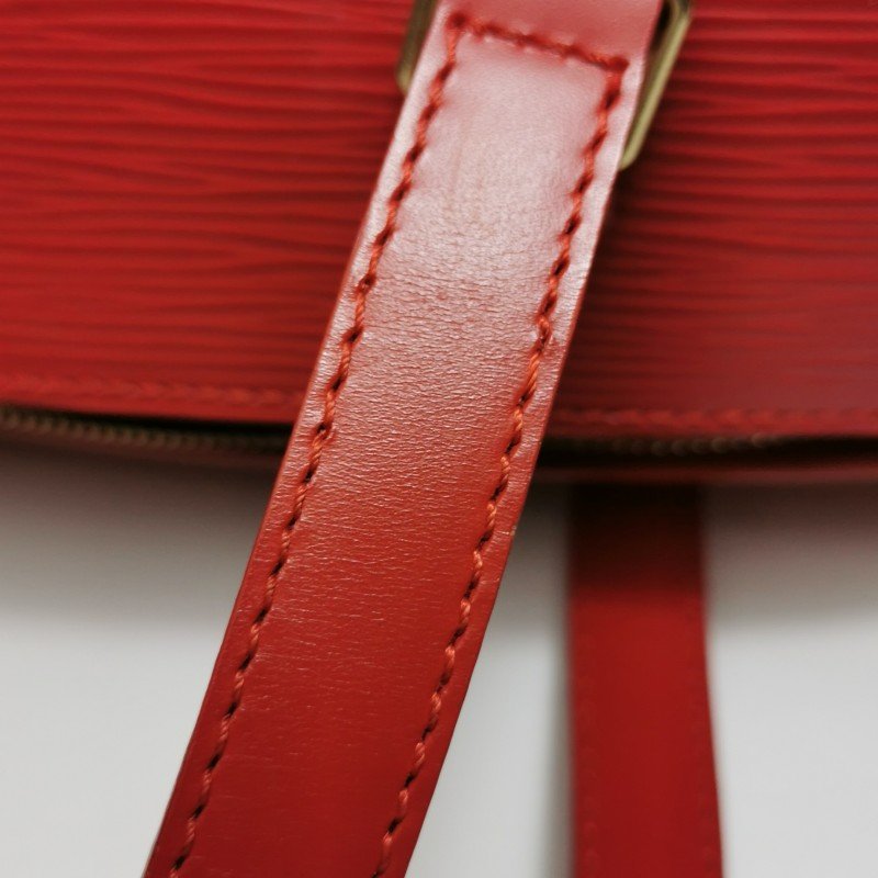 Louis Vuitton (LV) Jasmine牛皮純色水波紋雙向拉鍊中古波士頓包單肩包-24