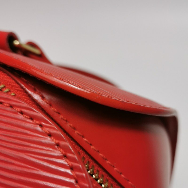 Louis Vuitton (LV) Jasmine牛皮純色水波紋雙向拉鍊中古波士頓包單肩包-26