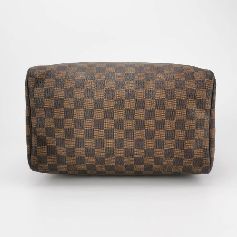 Louis Vuitton (LV) Speedy30牛皮棋盤格波士頓包手提包-5