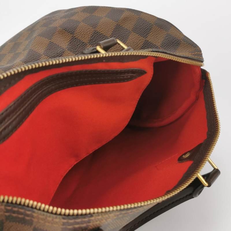 Louis Vuitton (LV) Speedy30牛皮棋盤格波士頓包手提包-6