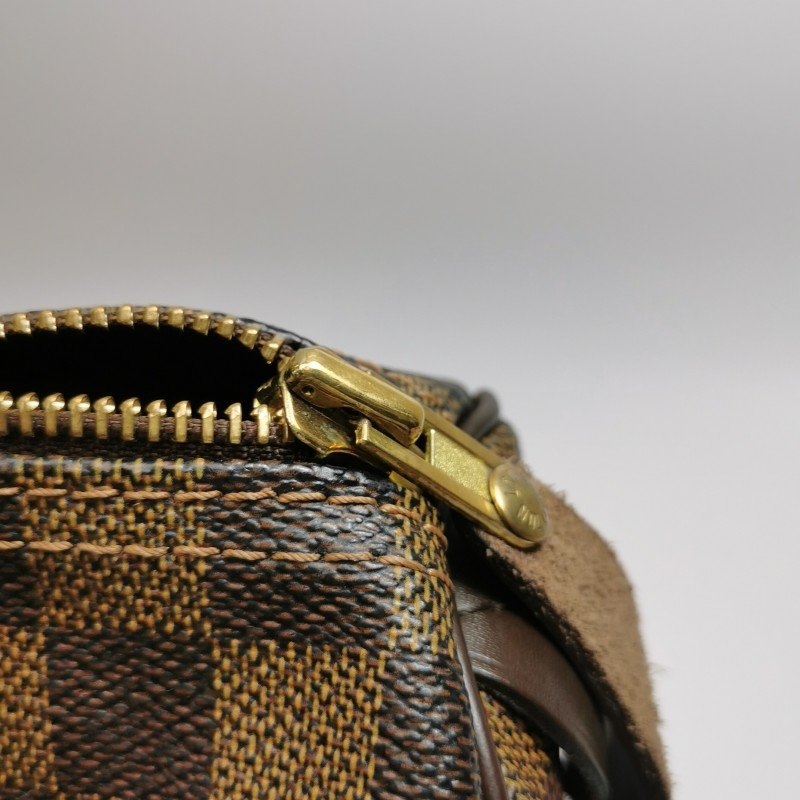 Louis Vuitton (LV) Speedy30牛皮棋盤格波士頓包手提包-10