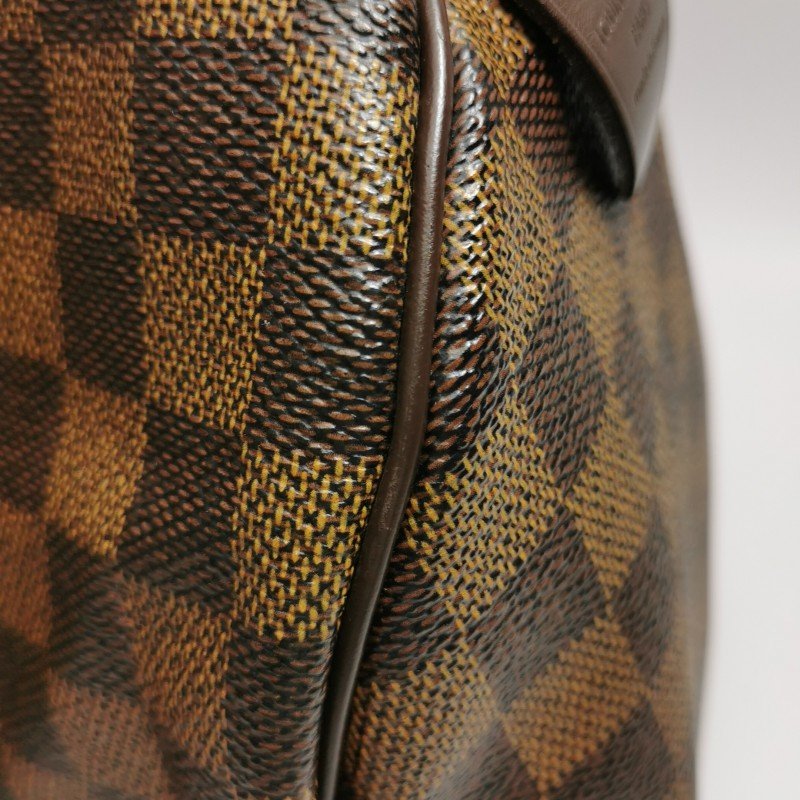 Louis Vuitton (LV) Speedy30牛皮棋盤格波士頓包手提包-16