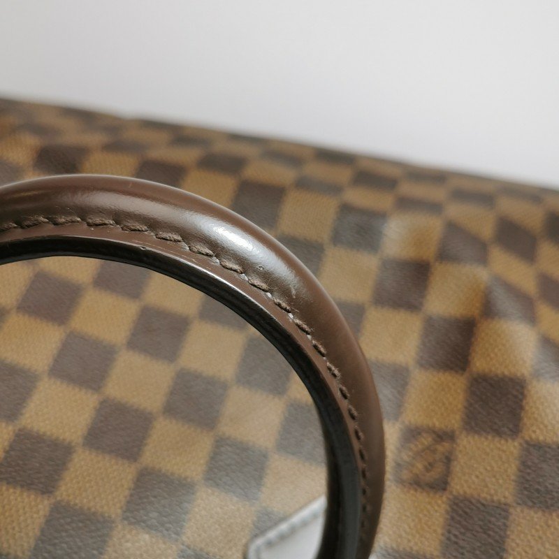 Louis Vuitton (LV) Speedy30牛皮棋盤格波士頓包手提包-17