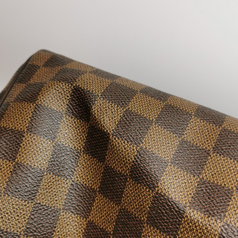 Louis Vuitton (LV) Speedy30牛皮棋盤格波士頓包手提包-20