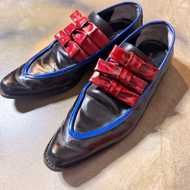 comme des garcons川久保玲尖頭蝴蝶結牛津鞋-0