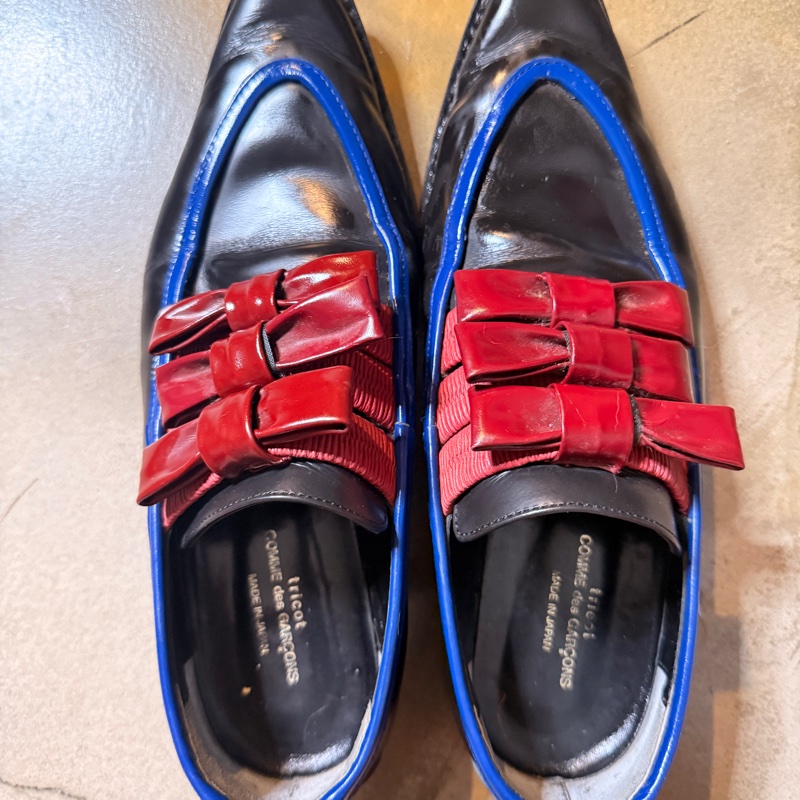 comme des garcons川久保玲尖頭蝴蝶結牛津鞋-1