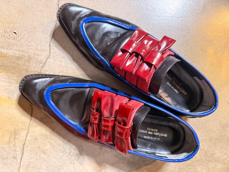 comme des garcons川久保玲尖頭蝴蝶結牛津鞋-2