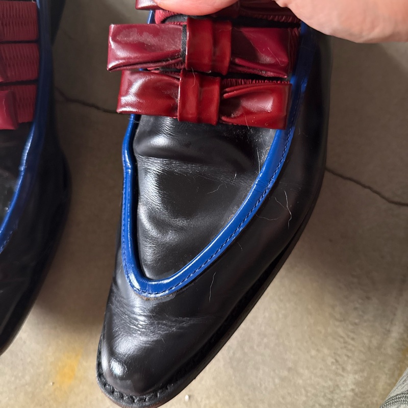 comme des garcons川久保玲尖頭蝴蝶結牛津鞋-11