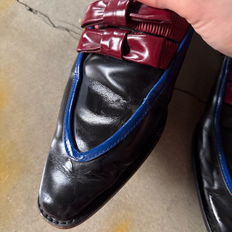 comme des garcons川久保玲尖頭蝴蝶結牛津鞋-12