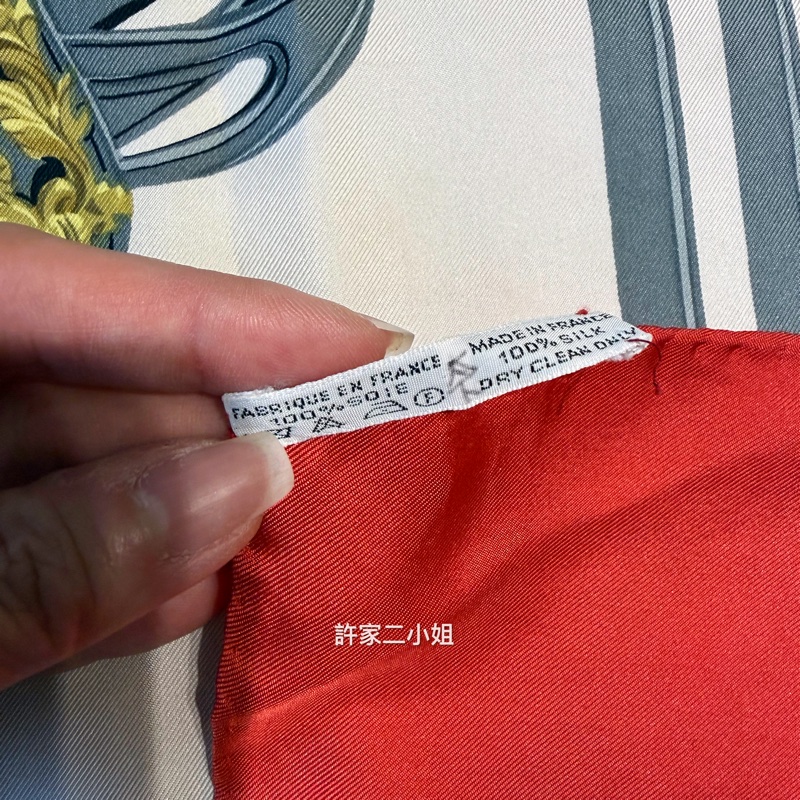 Hermes 罕見中古款90絲巾華麗的韁轡/保存良好-2