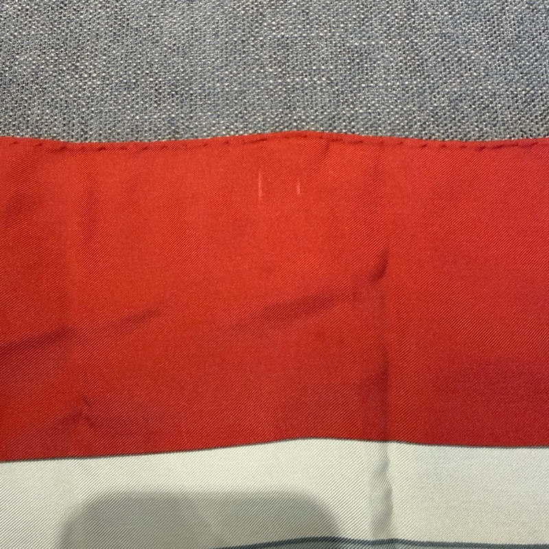 Hermes 罕見中古款90絲巾華麗的韁轡/保存良好-8