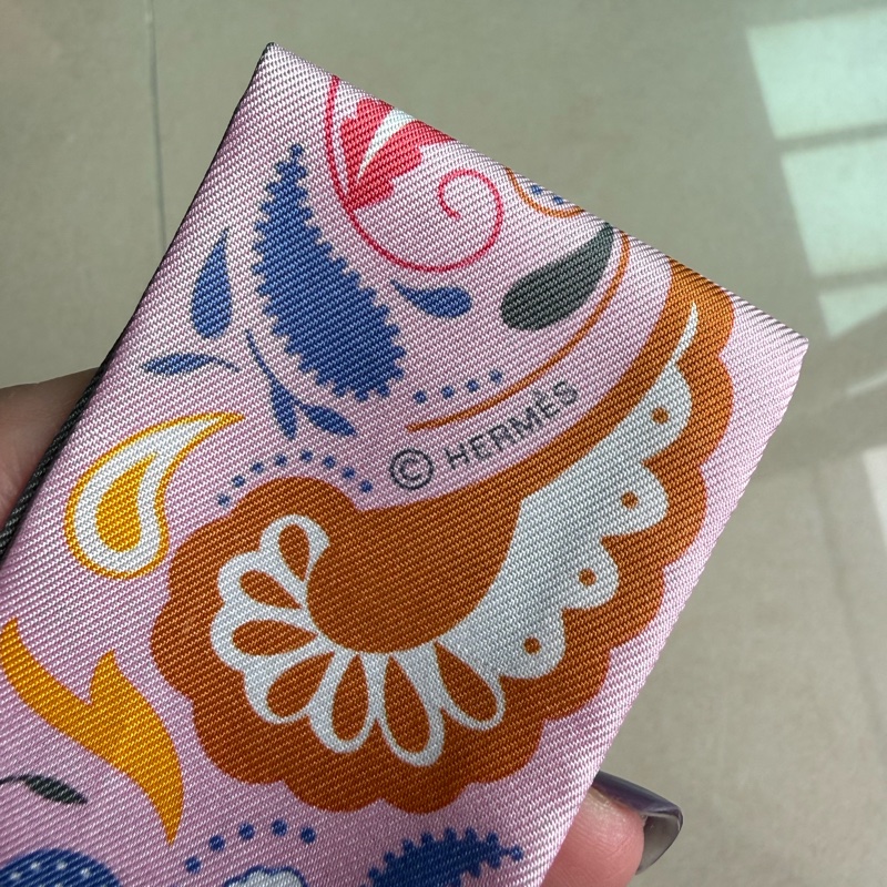 💖Hermes Twilly Bandana💖 全新 粉色-9
