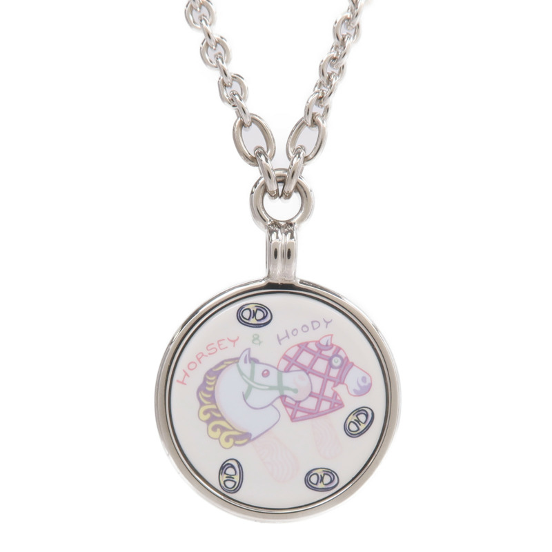 HERMES 金屬/琺瑯Medaille Funny Ice Cream Necklace項鍊-2