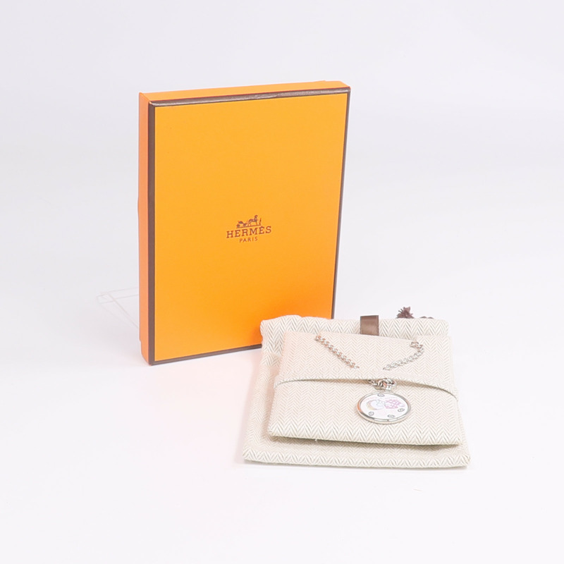 HERMES 金屬/琺瑯Medaille Funny Ice Cream Necklace項鍊-7