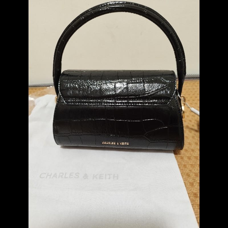 黑色鱷魚皮信封包官網限定版-0