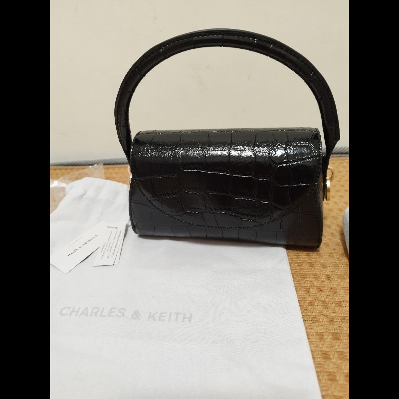 黑色鱷魚皮信封包官網限定版-7