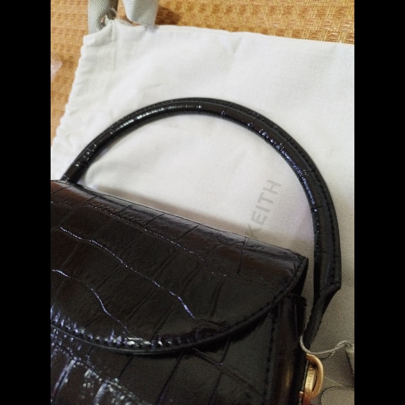 黑色鱷魚皮信封包官網限定版-14