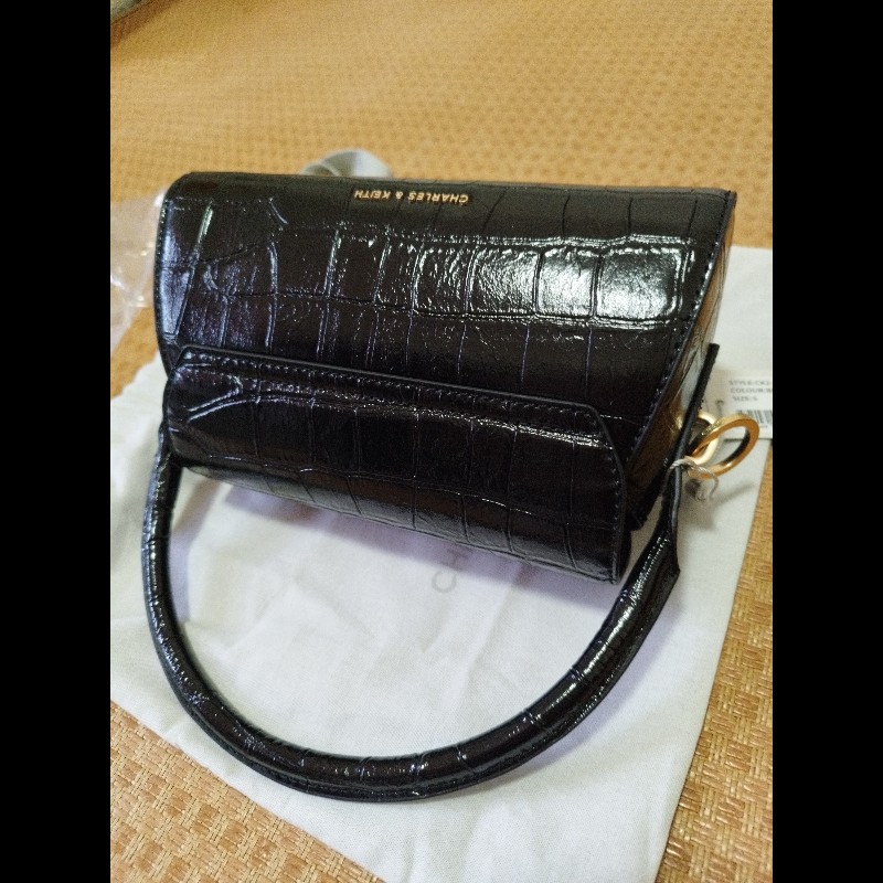 黑色鱷魚皮信封包官網限定版-15