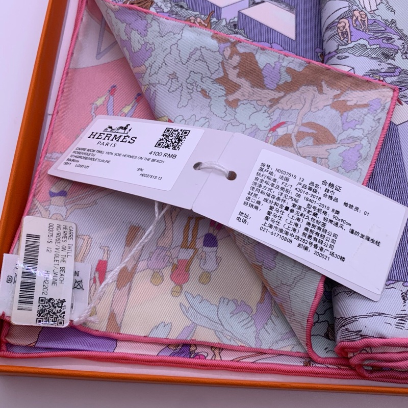 愛馬仕hermes絲巾90x90cm-2