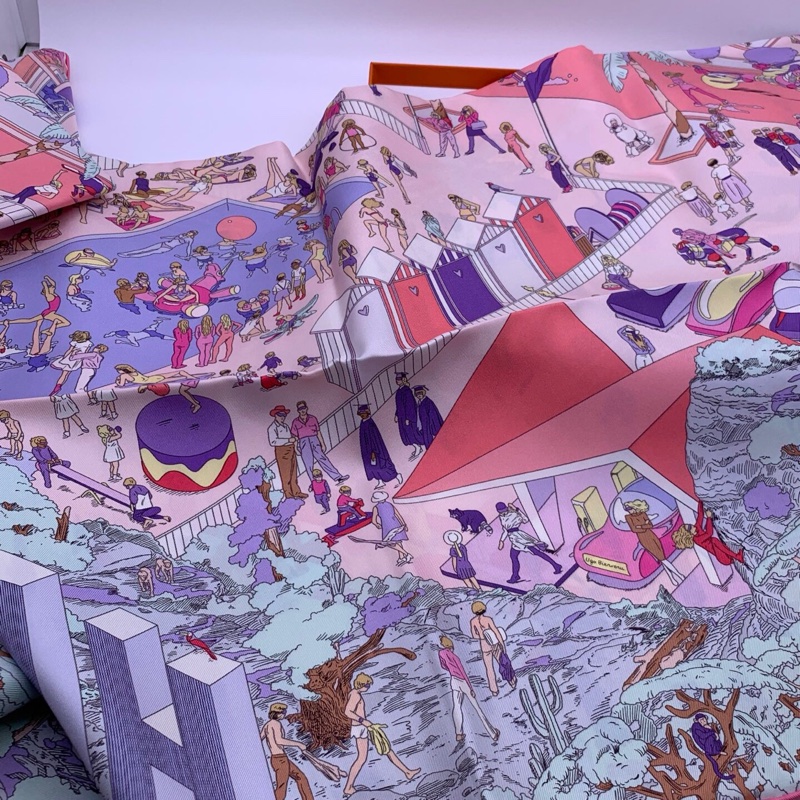 愛馬仕hermes絲巾90x90cm-3