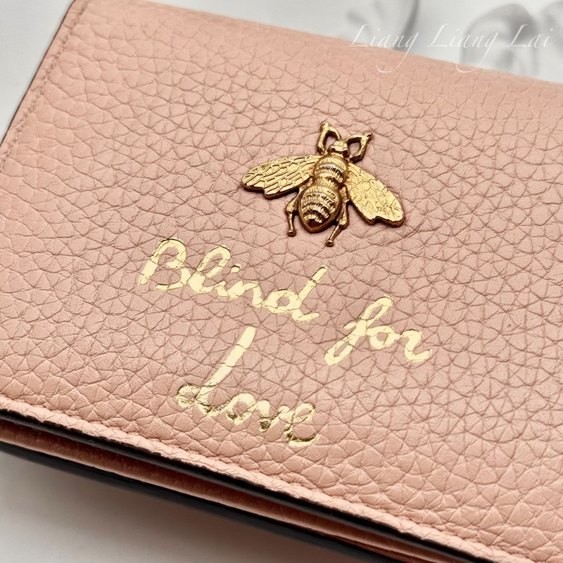 GUCCI經典蜜蜂金屬 LOGO 卡夾 | 短夾-4