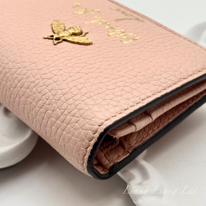 GUCCI經典蜜蜂金屬 LOGO 卡夾 | 短夾-22