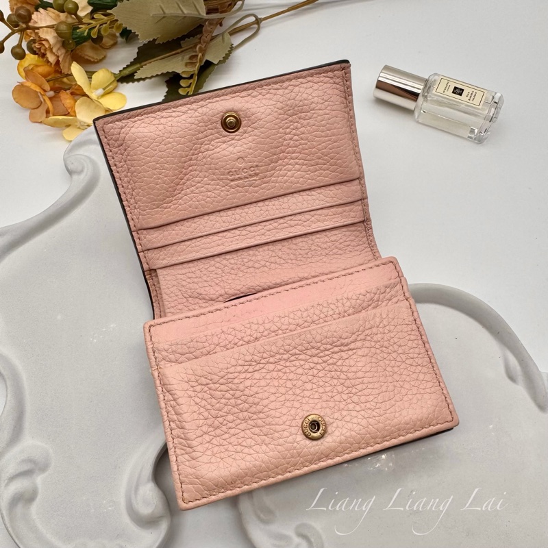 GUCCI經典蜜蜂金屬 LOGO 卡夾 | 短夾-30