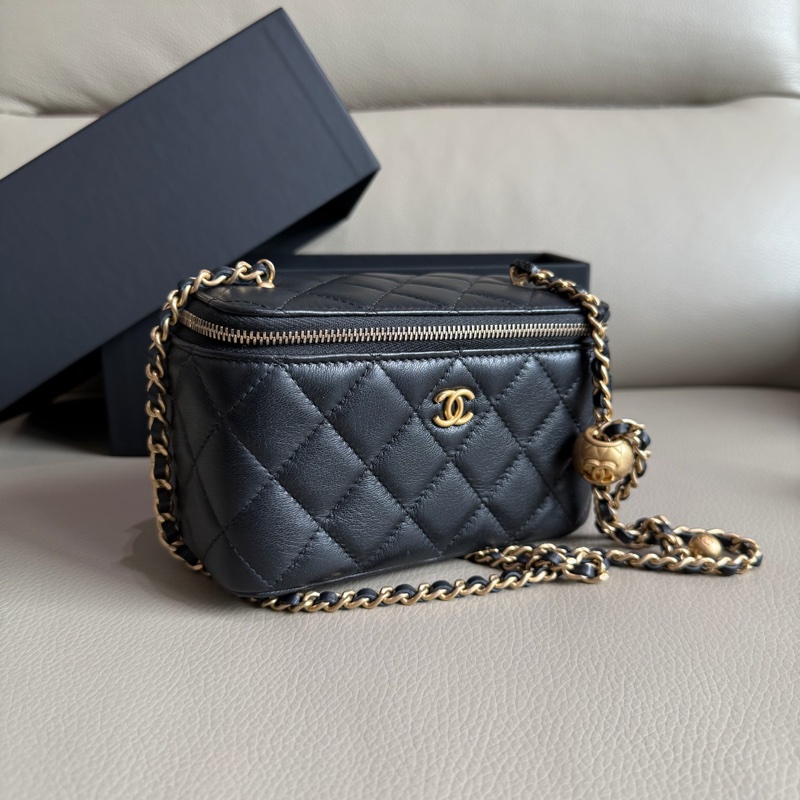 「MY精品」Chanel 金球長盒子 金球調節釦 晶片款近新-16