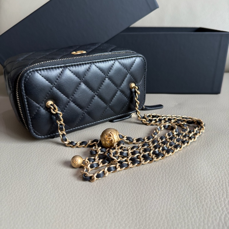 「MY精品」Chanel 金球長盒子 金球調節釦 晶片款近新-28