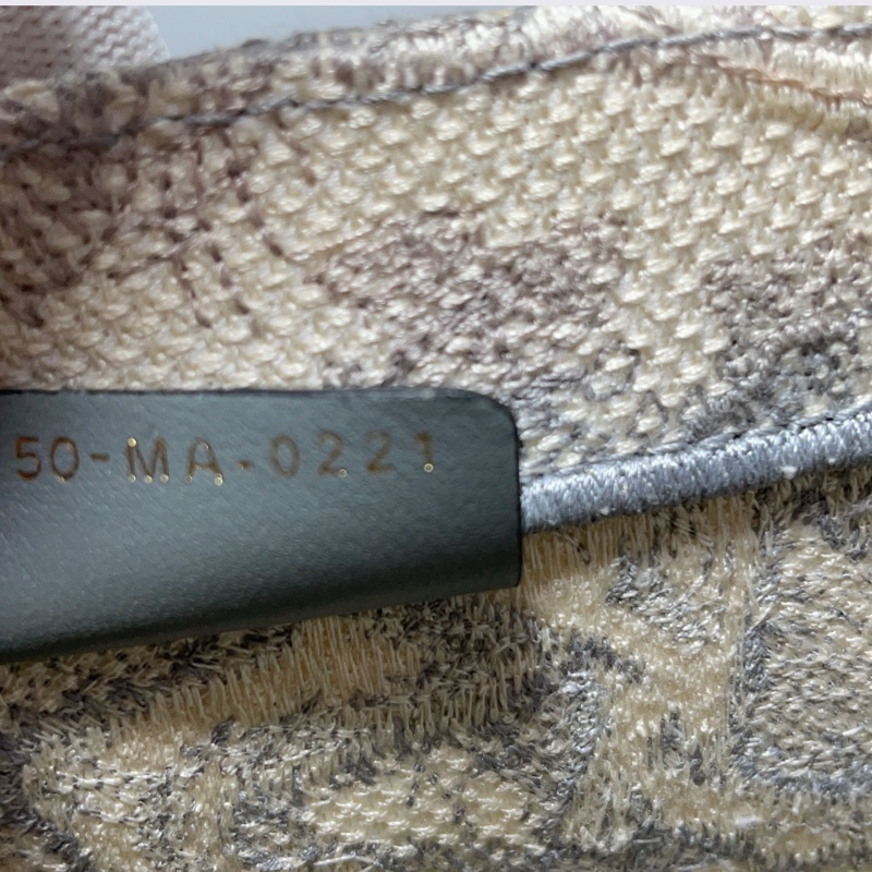 98新DIOR迪奧 BookTote中號茹伊印花老虎圖案 刺繡 托特包Tote包購物袋手提包灰色-9