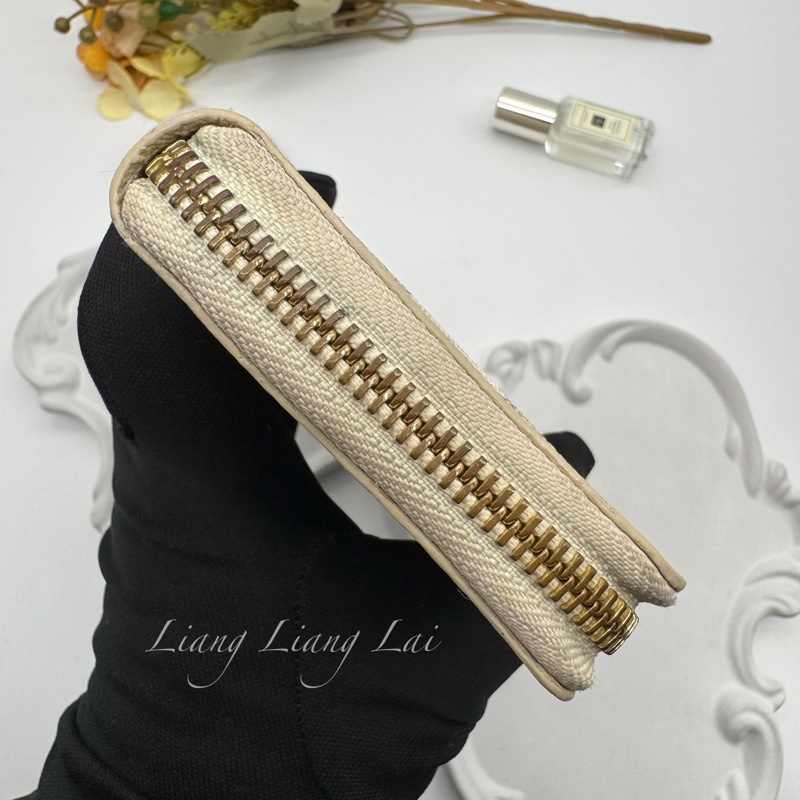 LOUIS VUITTON LV Damier Azur 白棋盤拉鍊長夾-20