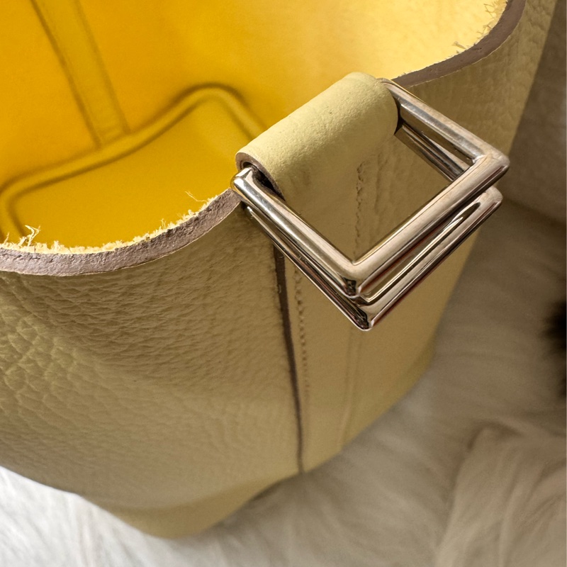 HERMESI8米爾頓 黃TC皮銀釦 PICOTIN18 NEW-5