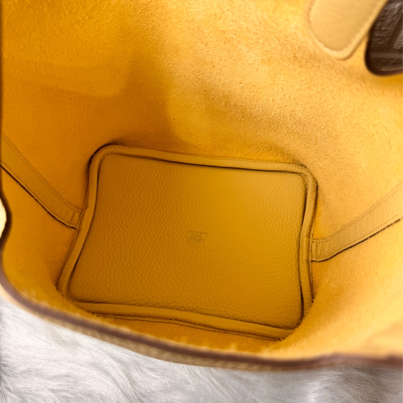 HERMESI8米爾頓 黃TC皮銀釦 PICOTIN18 NEW-6