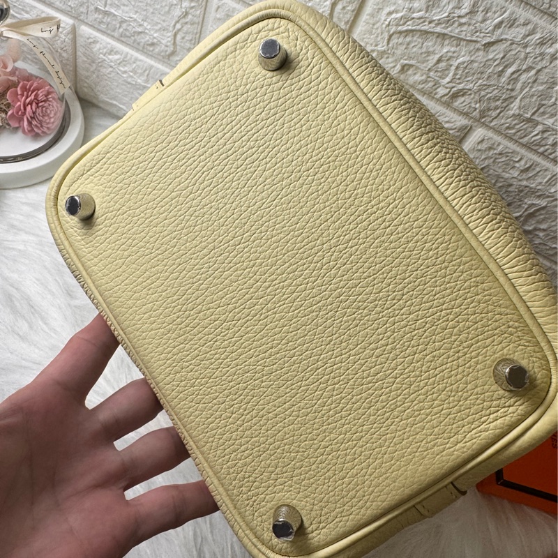 HERMESI8米爾頓 黃TC皮銀釦 PICOTIN18 NEW-11