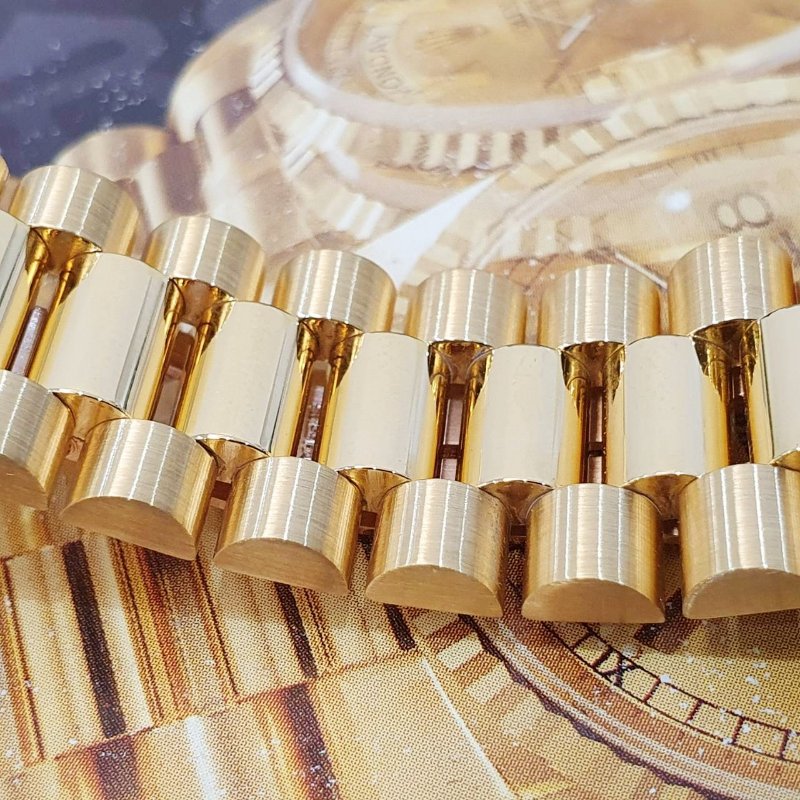 【大眾名錶】ROLEX勞力士18038 Day-Date 18K金 紅蟳錶 原廠金色6.9T鑽面盤 大眾名錶B1266-6