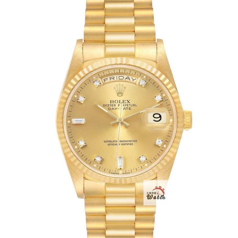 【大眾名錶】ROLEX 勞力士 18238 Day-Date 18K紅蟳錶 原廠全配 原帶未整理 大眾名錶B1268-0