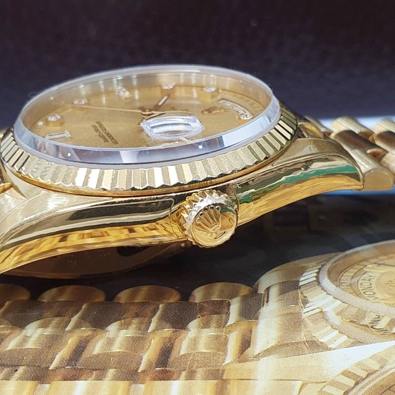 【大眾名錶】ROLEX 勞力士 18238 Day-Date 18K紅蟳錶 原廠全配 原帶未整理 大眾名錶B1268-6