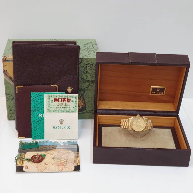 【大眾名錶】ROLEX 勞力士 18238 Day-Date 18K紅蟳錶 原廠全配 原帶未整理 大眾名錶B1268-9