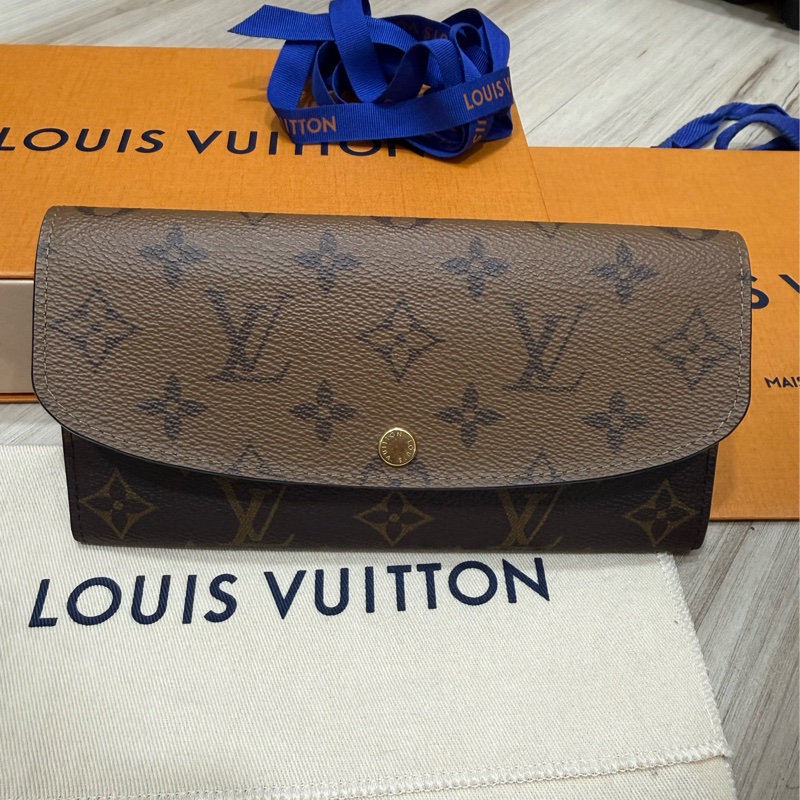 Louis Vuitton LV-Emilie拼色長夾9新-0