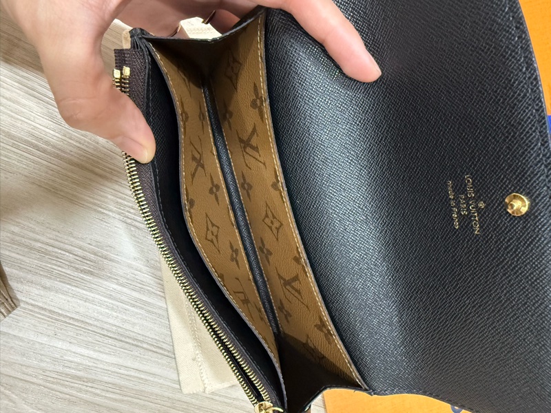 Louis Vuitton LV-Emilie拼色長夾9新-7