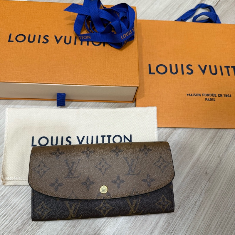 Louis Vuitton LV-Emilie拼色長夾9新-19