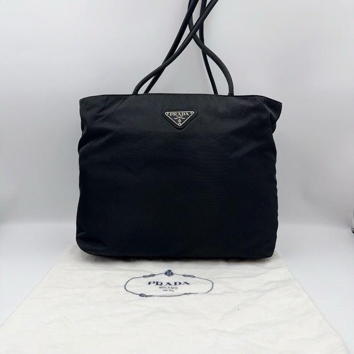 PRADA 普拉達 尼龍布 降落傘 三角徽標 單肩包 手提包-0