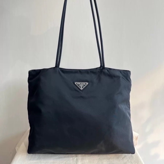 PRADA 普拉達 尼龍布 降落傘 三角徽標 單肩包 手提包-5