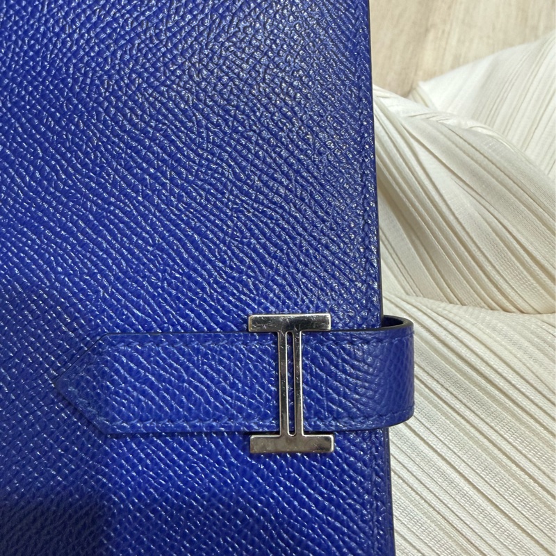 愛馬仕Bearn藍色長夾-3