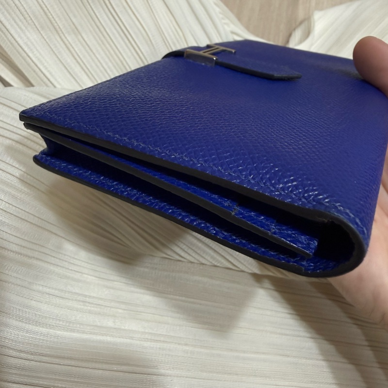 愛馬仕Bearn藍色長夾-5